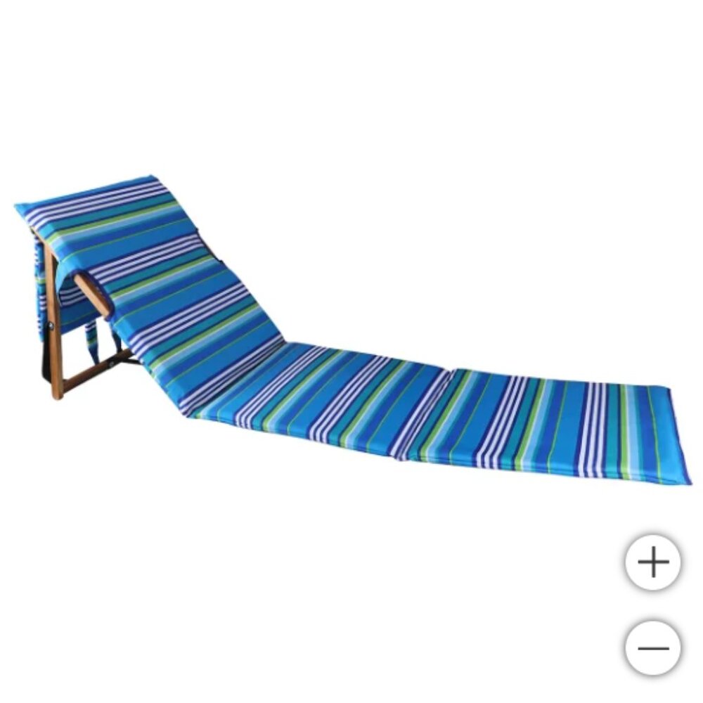 Melino Beach Lounger with Tray Table - Picture 2 of 6